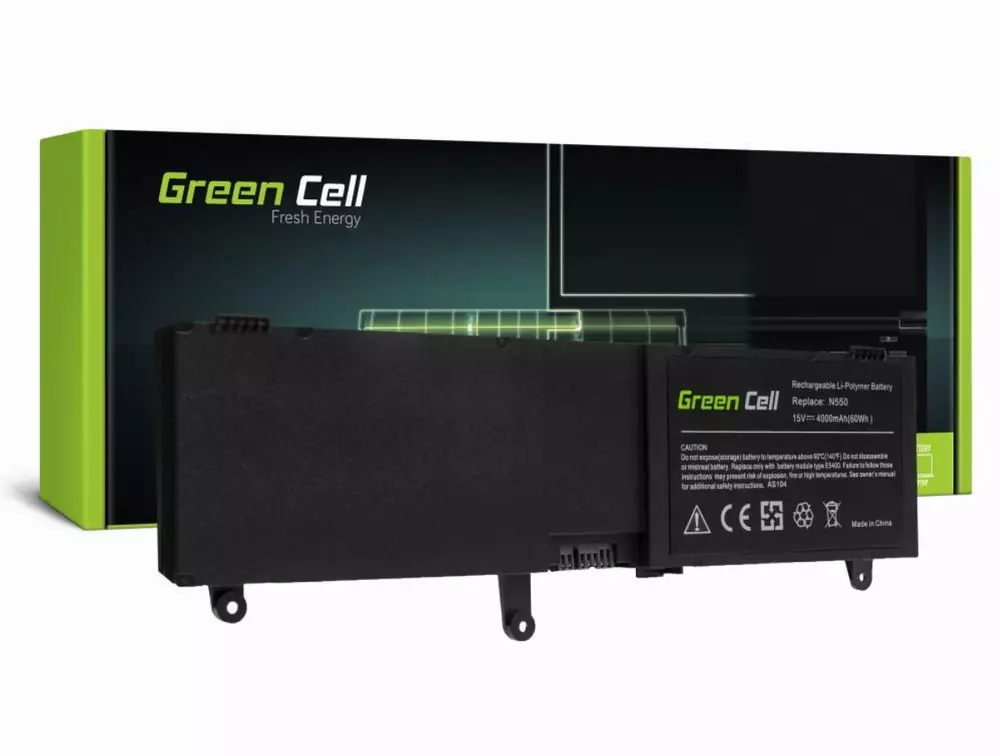 Батерия за лаптоп Asus ROG G550 G550J N550 N550J / 15V 4000mAh GREEN CELL