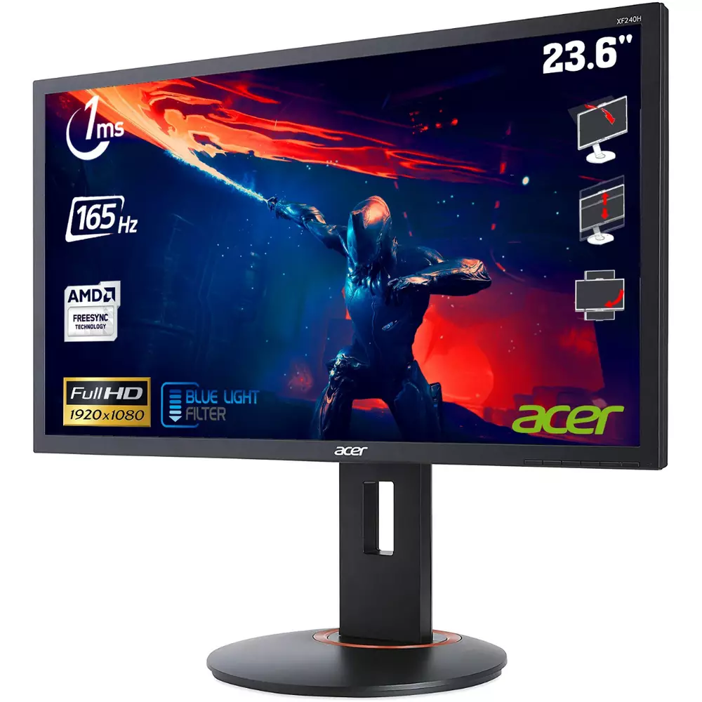 Монитор ACER 24" XF240QSBIIPR, TN, FHD 1920x1080, 165Hz, 1ms, AMD Free-Sync