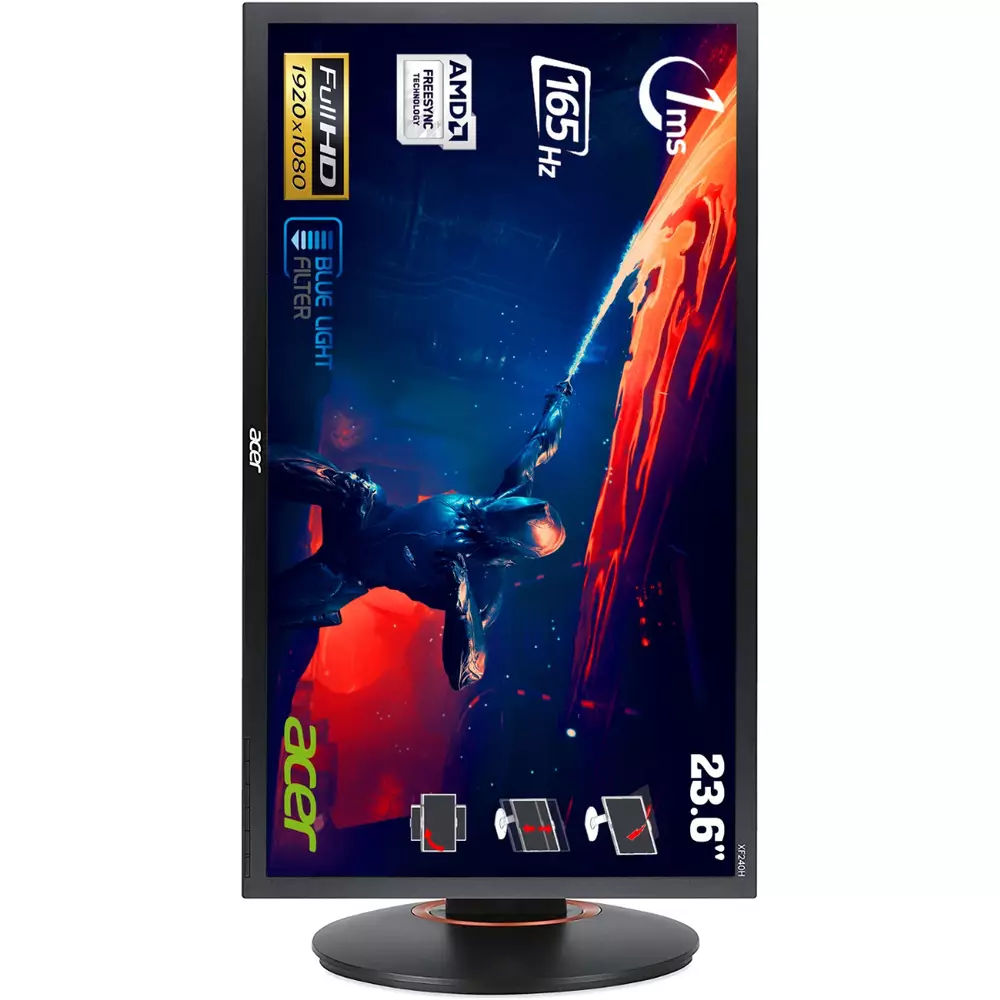 Монитор ACER 24" XF240QSBIIPR, TN, FHD 1920x1080, 165Hz, 1ms, AMD Free-Sync