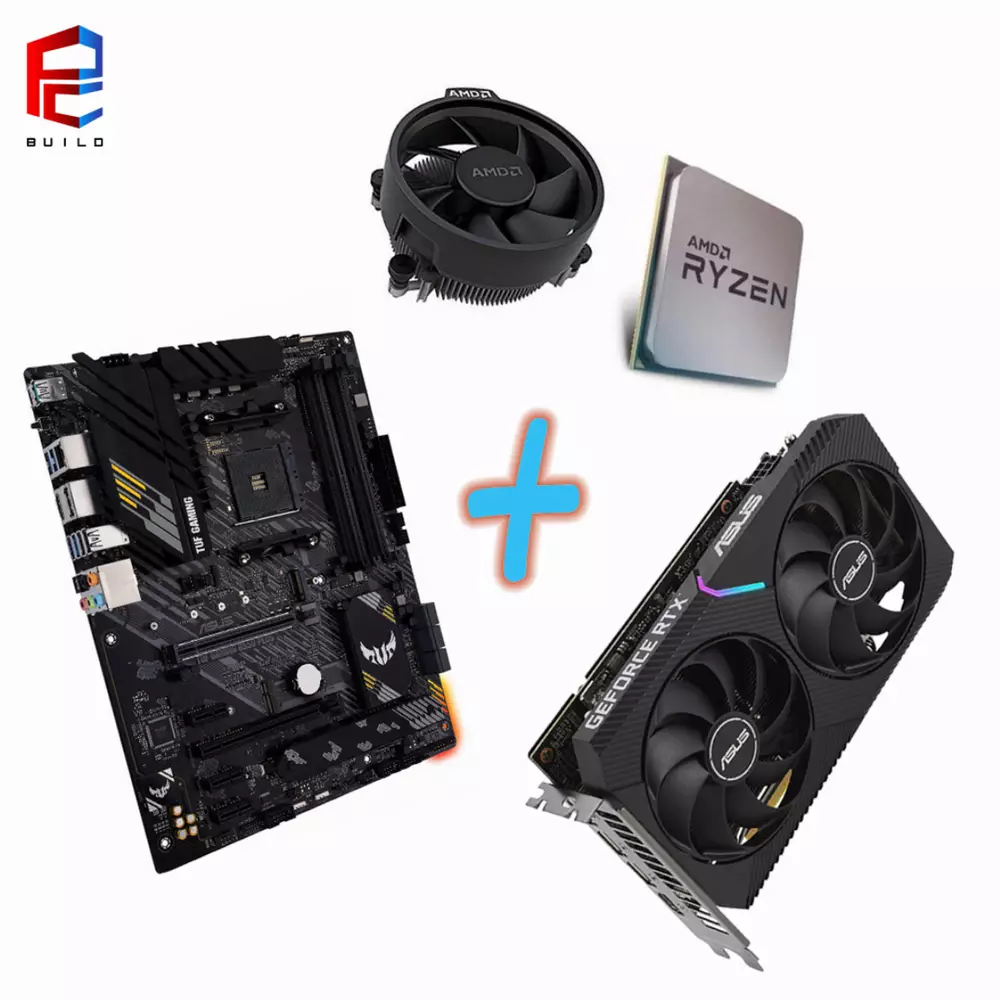 Комбо оферта (ASUS TUF GAMING B550-PLUS + AMD Ryzen 5 3600 + ASUS Dual GeForce RTX 3060 OC Edition 12GB)