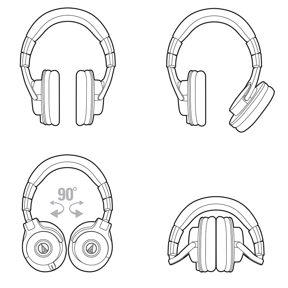Слушалки Audio-Technica ATH-M50x - черни