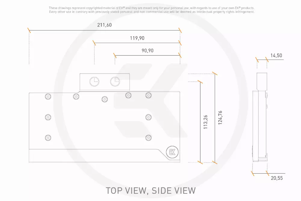 Воден блок за видео карти EKWB EK-Classic GPU Water Block RTX 3080/3090 D-RGB Water cooling
