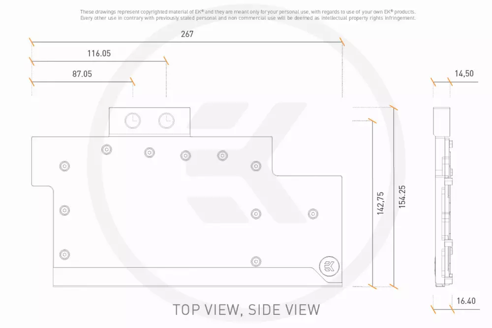 Воден блок за видео карта EKWB EK-Classic GPU Water Block Strix RTX 3080/3090 D-RGB Water cooling