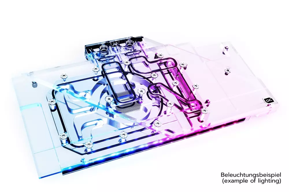 Воден блок за видео карта Alphacool Eisblock Aurora Acryl GPX-A Radeon RX 6800 / 6800 XT Strix / TUF with backplate