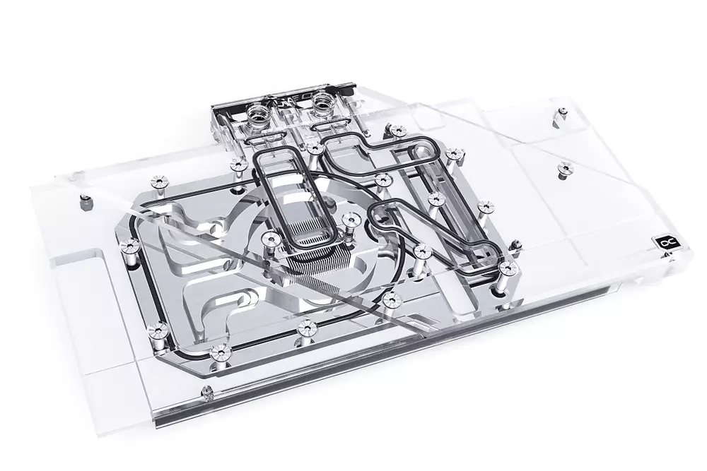 Воден блок за видео карта Alphacool Eisblock Aurora Acryl GPX-A Radeon RX 6800 / 6800 XT Strix / TUF with backplate