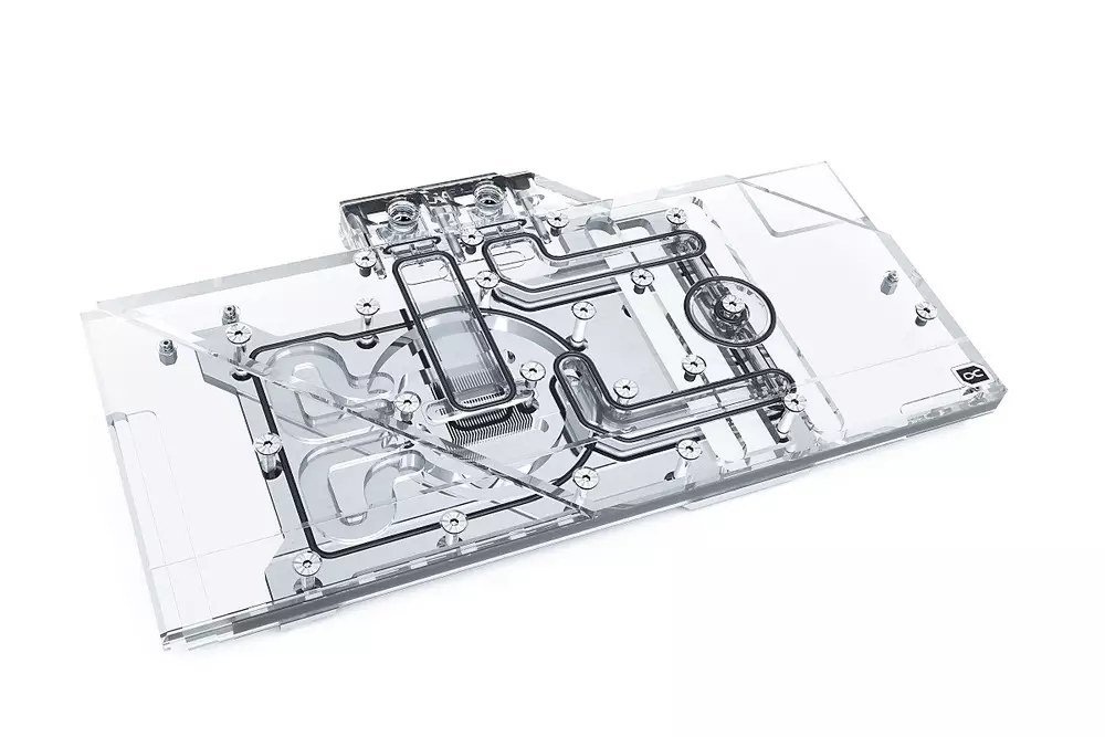 Воден блок за видео карта Alphacool Eisblock Aurora Acryl GPX-A Radeon RX 6800 / 6800 XT Gaming Trio X with backplate