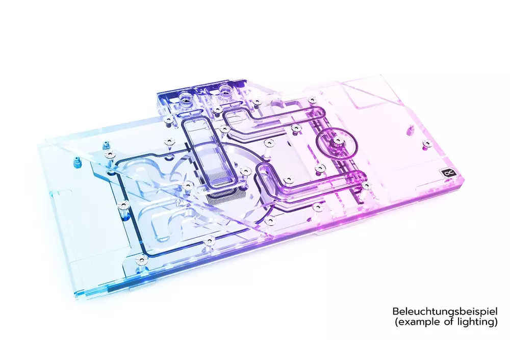 Воден блок за видео карта Alphacool Eisblock Aurora Acryl GPX-A Radeon RX 6800 / 6800 XT Gaming Trio X with backplate