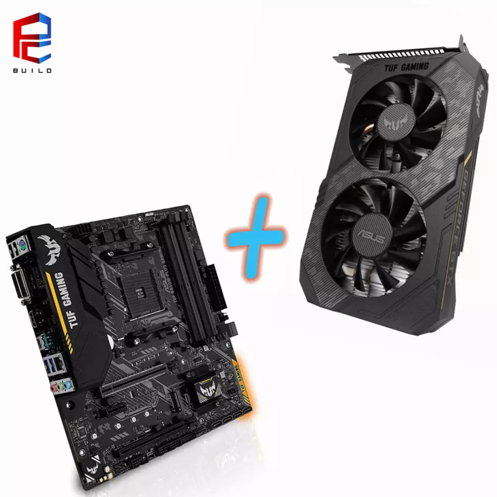 Комбо оферта (ASUS TUF B450M-PLUS GAMING + ASUS GeForce GTX 1650 TUF OC P-GAMING 4GB)