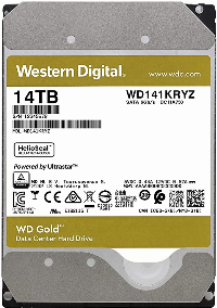 Хард диск WD Gold 14TB 3.5" SATA 6 Gb/s 7200 rpm 512 MB - 	WD141KRYZ