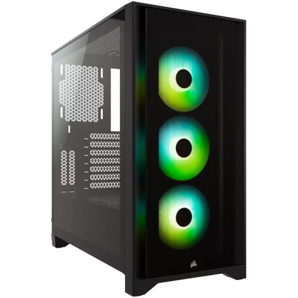 Кутия CORSAIR iCUE 4000X RGB Tempered Glass Mid-Tower ATX Case Black