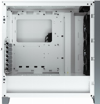 Кутия CORSAIR iCUE 4000X RGB Tempered Glass Mid-Tower ATX Case White