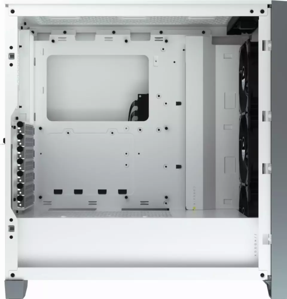 Кутия CORSAIR iCUE 4000X RGB Tempered Glass Mid-Tower ATX Case White