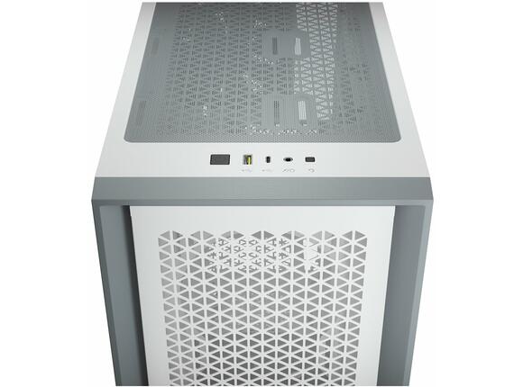 Кутия CORSAIR 4000D Airflow Tempered Glass Mid-Tower ATX Case White