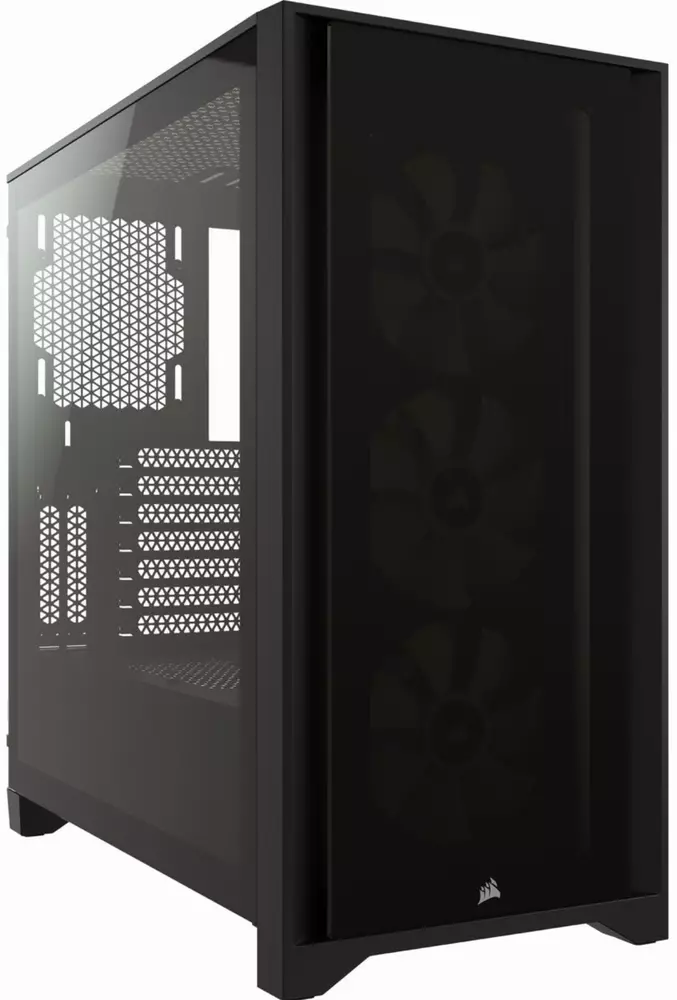 Кутия CORSAIR iCUE 4000X RGB Tempered Glass Mid-Tower ATX Case Black