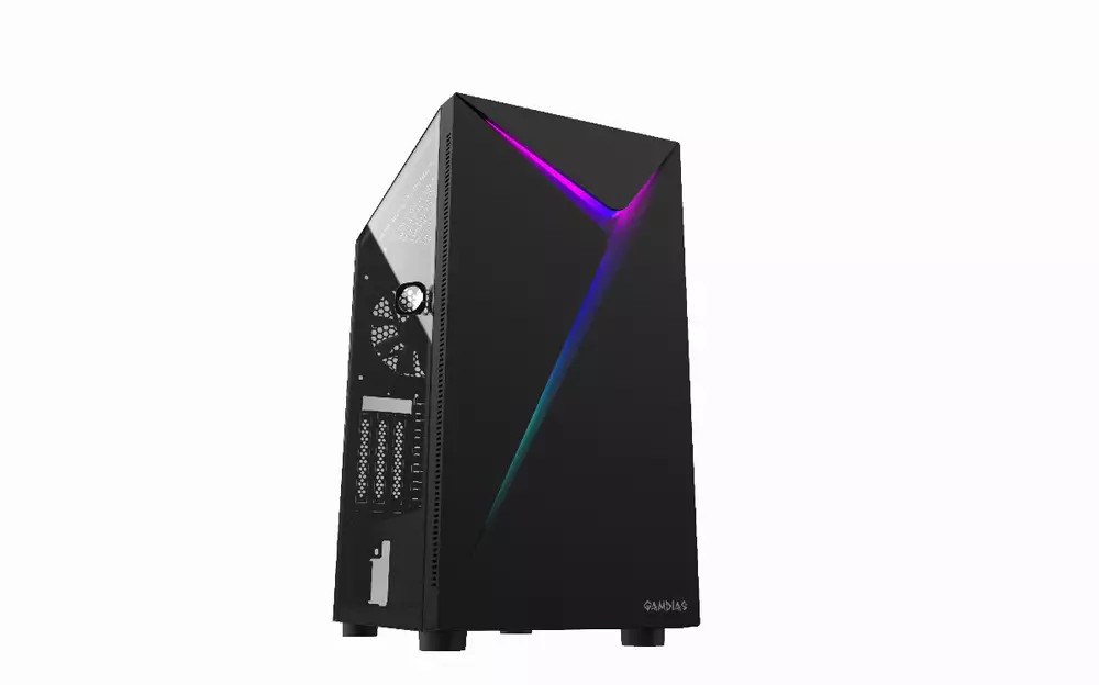 Кутия Gamdias ARGUS E4 Elite - aRGB, Tempered Glass
