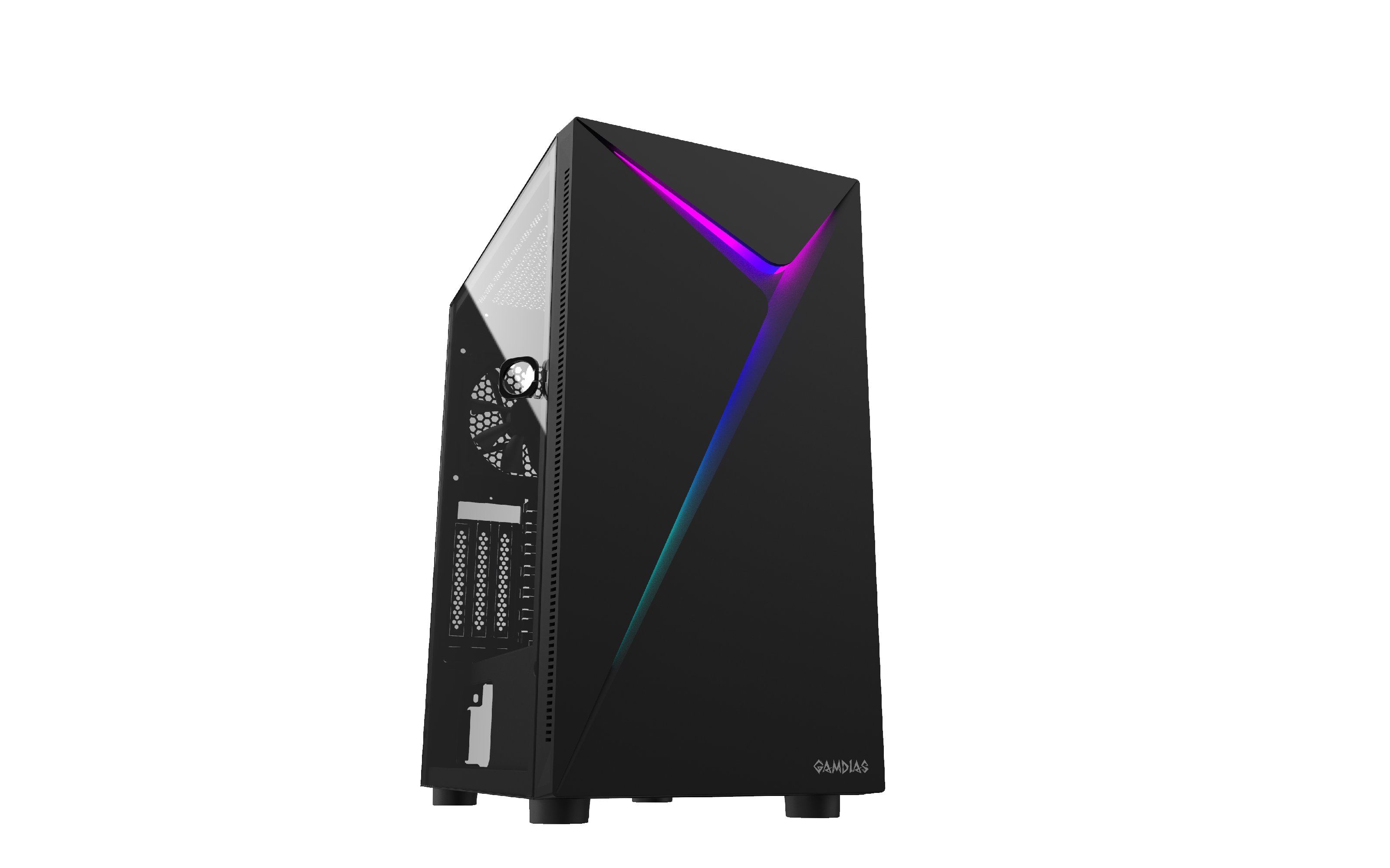 Кутия Gamdias ARGUS E4 Elite - aRGB, Tempered Glass