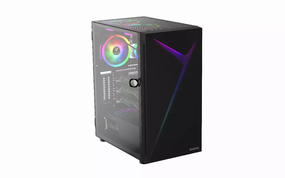 Кутия Gamdias ARGUS E4 Elite - aRGB, Tempered Glass