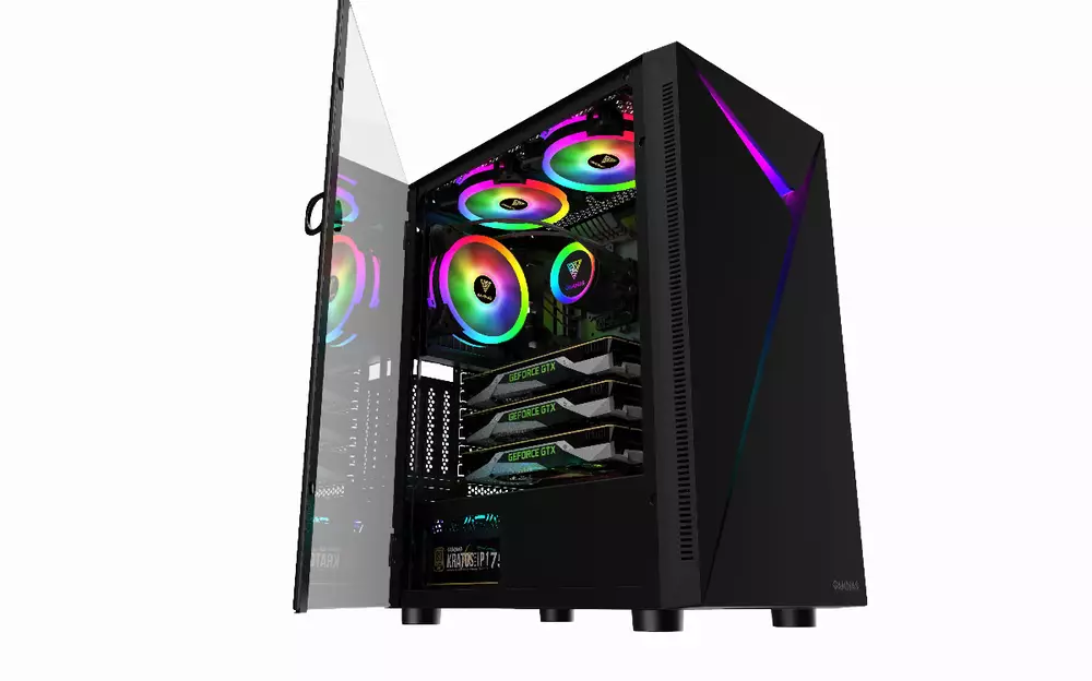 Кутия Gamdias ARGUS E4 Elite - aRGB, Tempered Glass