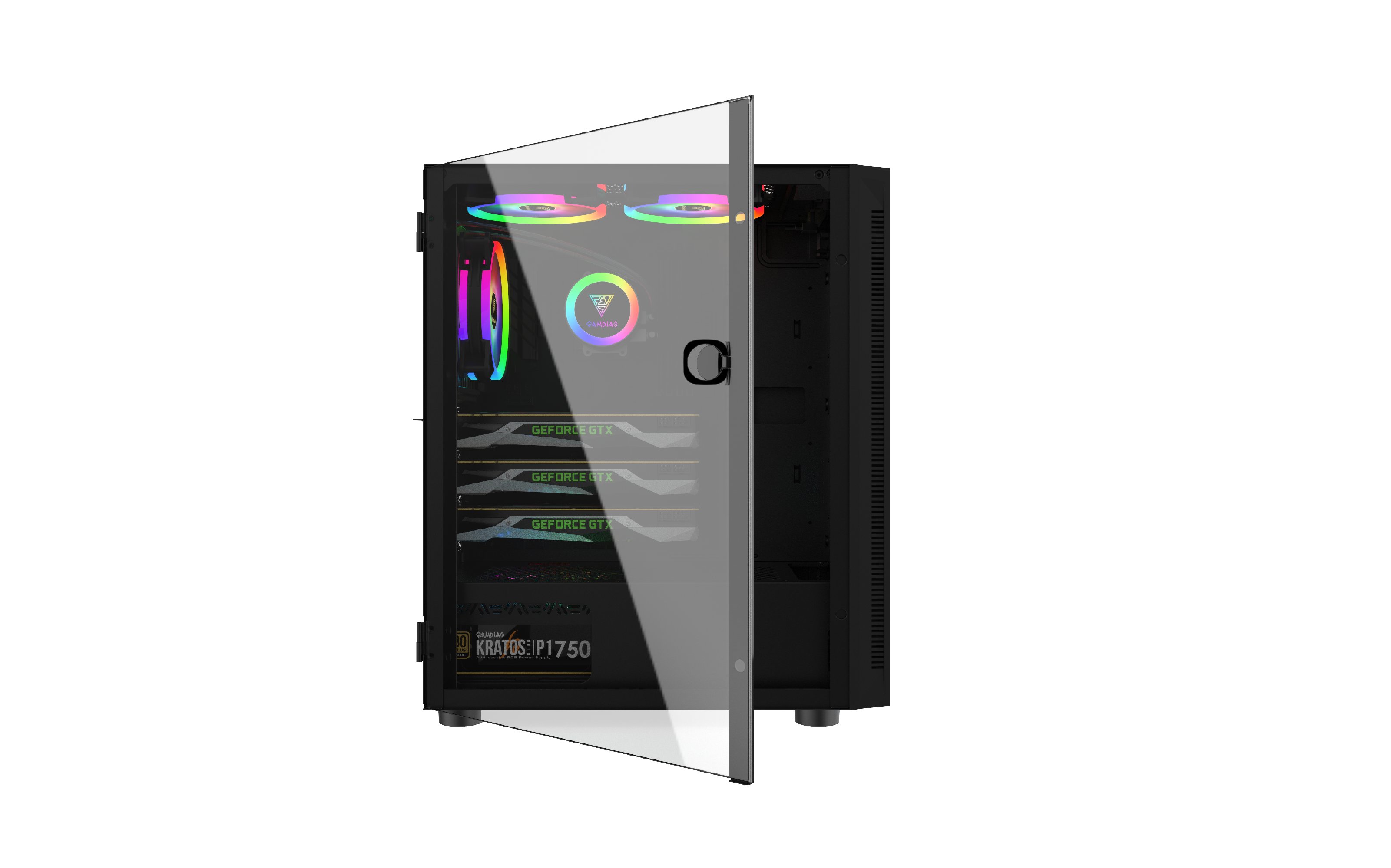 Кутия Gamdias ARGUS E4 Elite - aRGB, Tempered Glass