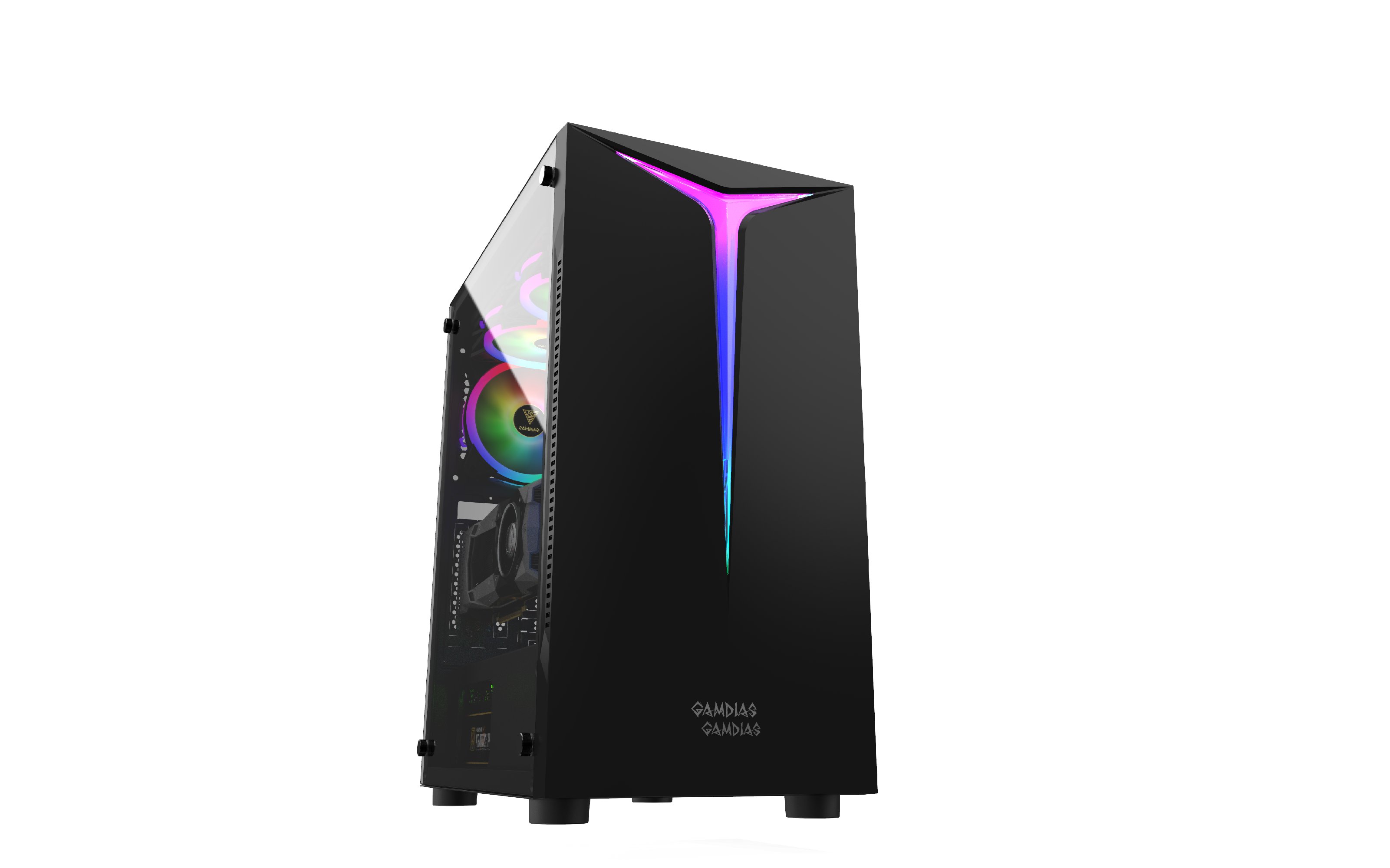 Кутия Gamdias ARGUS E2 Elite - aRGB, Tempered Glass