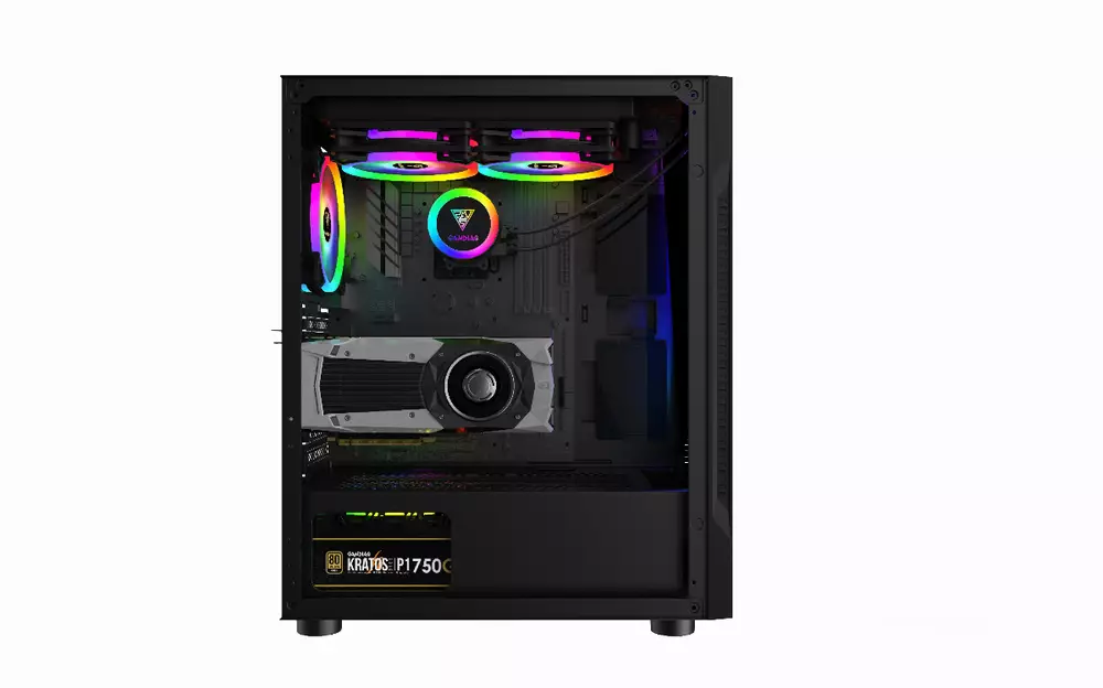 Кутия Gamdias ARGUS E2 Elite - aRGB, Tempered Glass