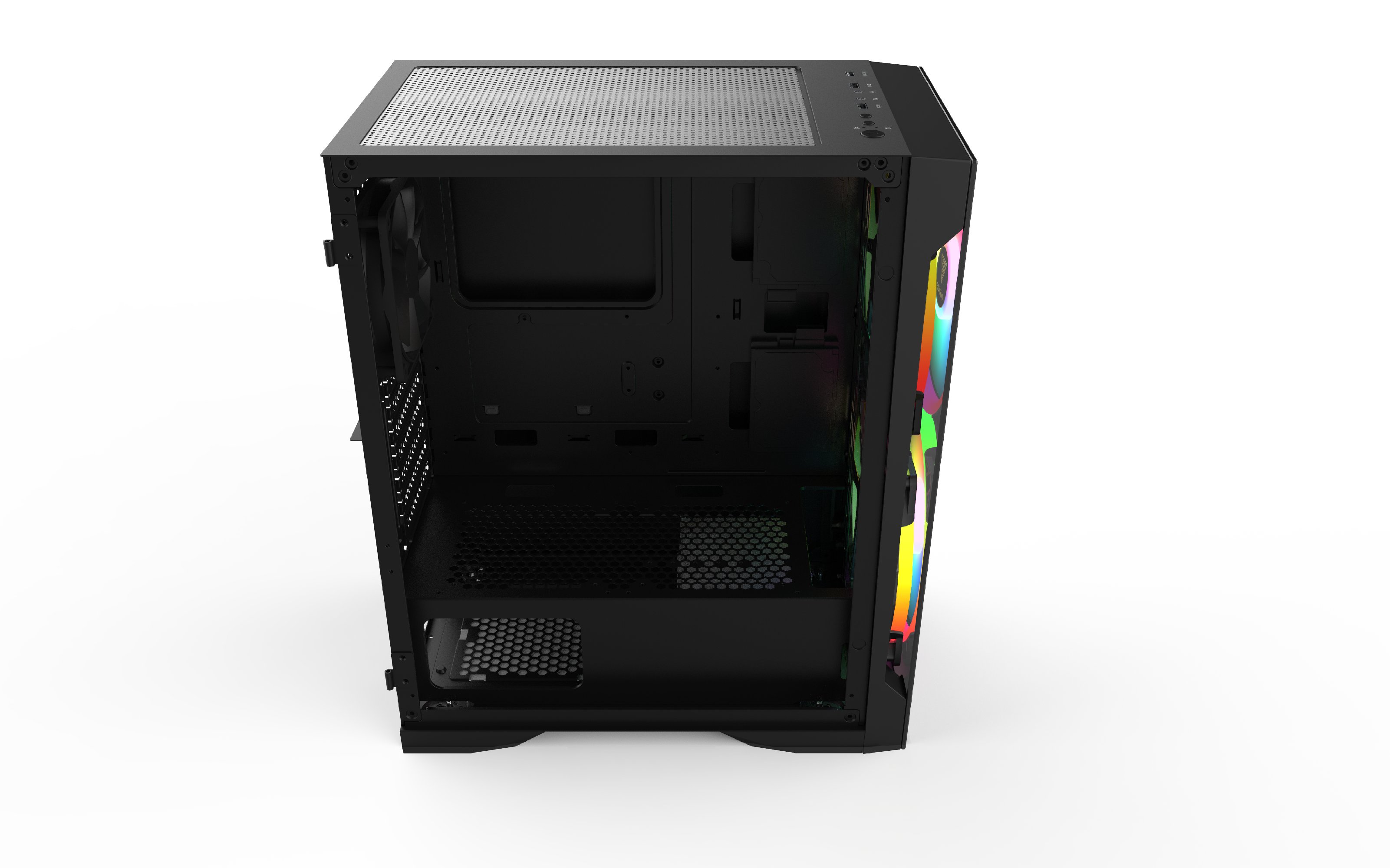 Кутия Gamdias APOLLO E2 Elite - aRGB, Tempered Glass