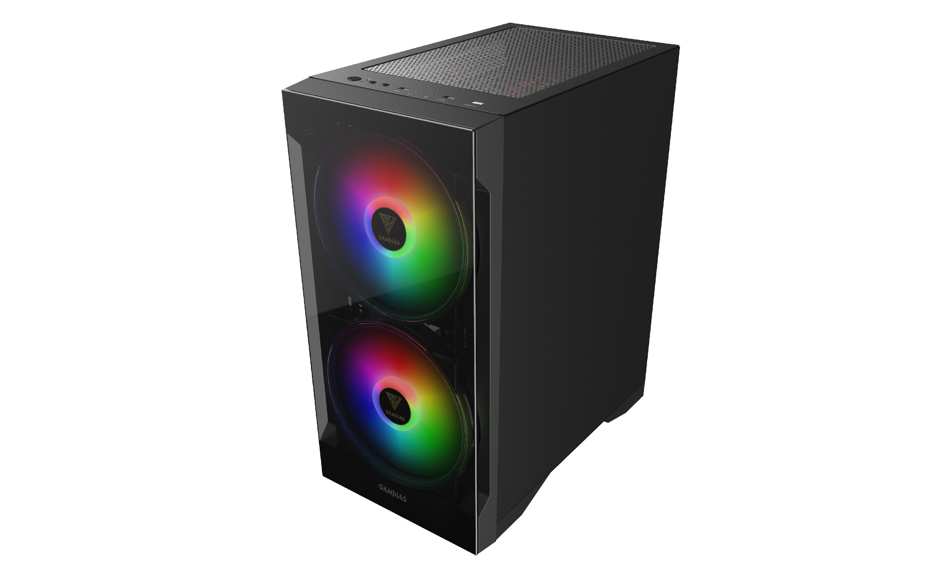 Кутия Gamdias APOLLO E2 Elite - aRGB, Tempered Glass