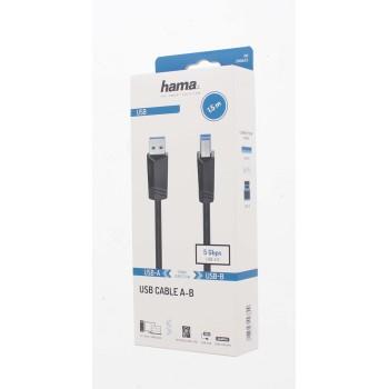 Câble HAMA USB 3.0 - A mâle - B mâle, 1.5 m, 1 étoile