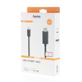 Καλώδιο HAMA USB-C - HDMI αρσενικό, Ultra-HD, 4K, 3 μ, 3 αστέρια
