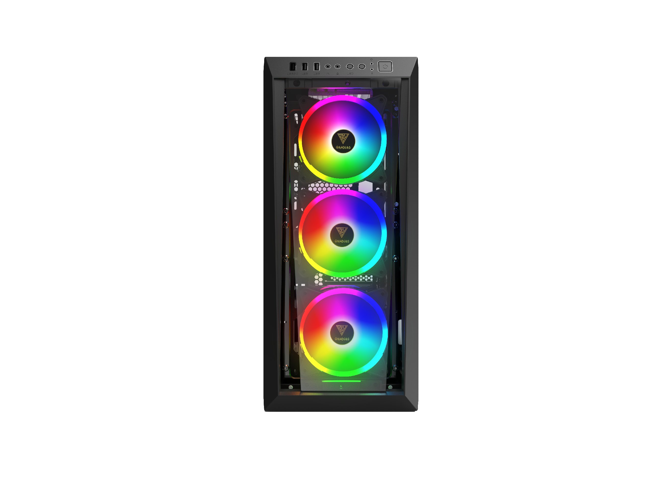 Кутия Gamdias TALOS M1 LITE - aRGB, Tempered Glass