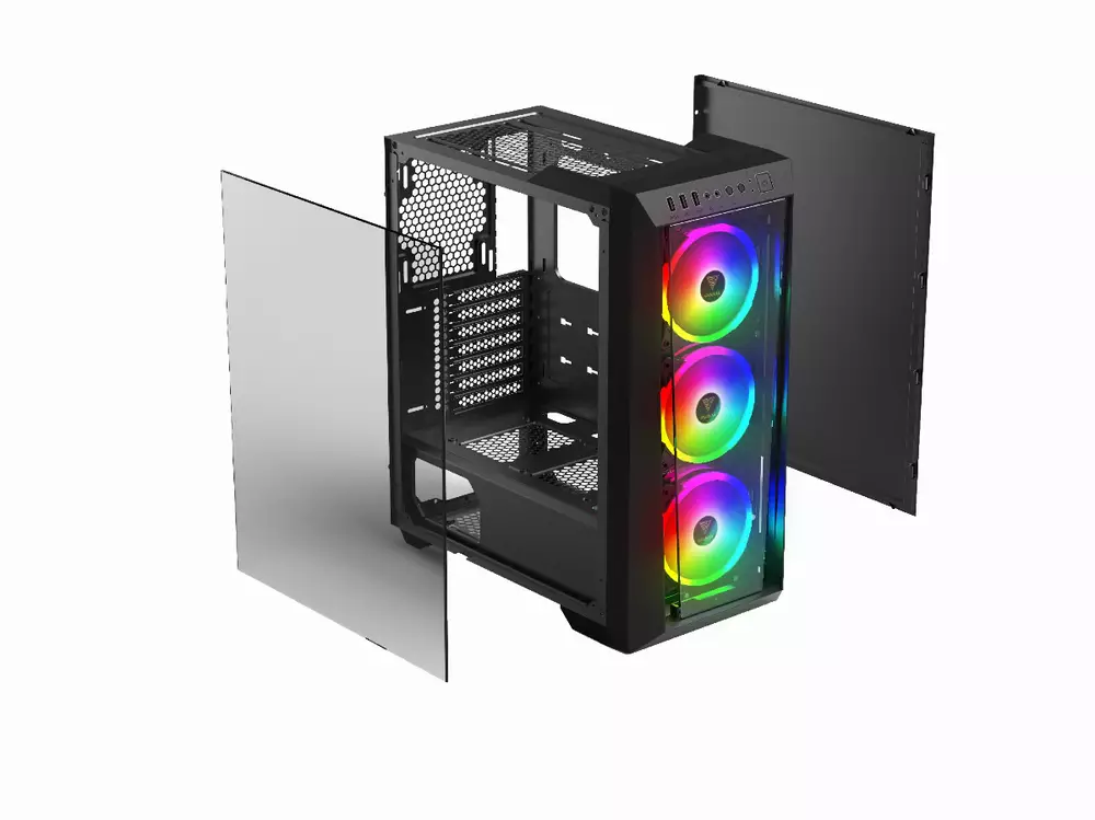 Кутия Gamdias TALOS M1 LITE - aRGB, Tempered Glass