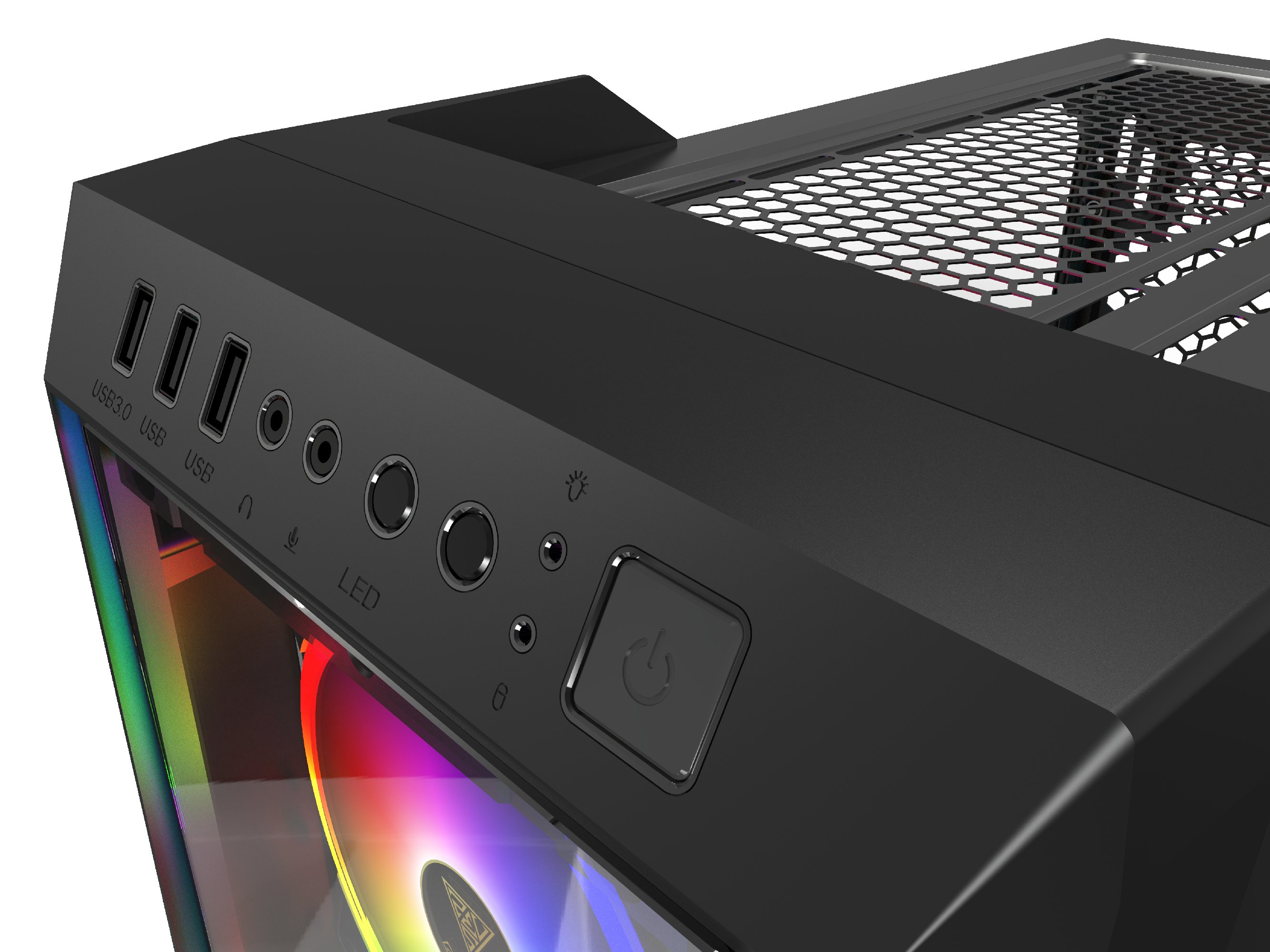 Кутия Gamdias TALOS M1 LITE - aRGB, Tempered Glass