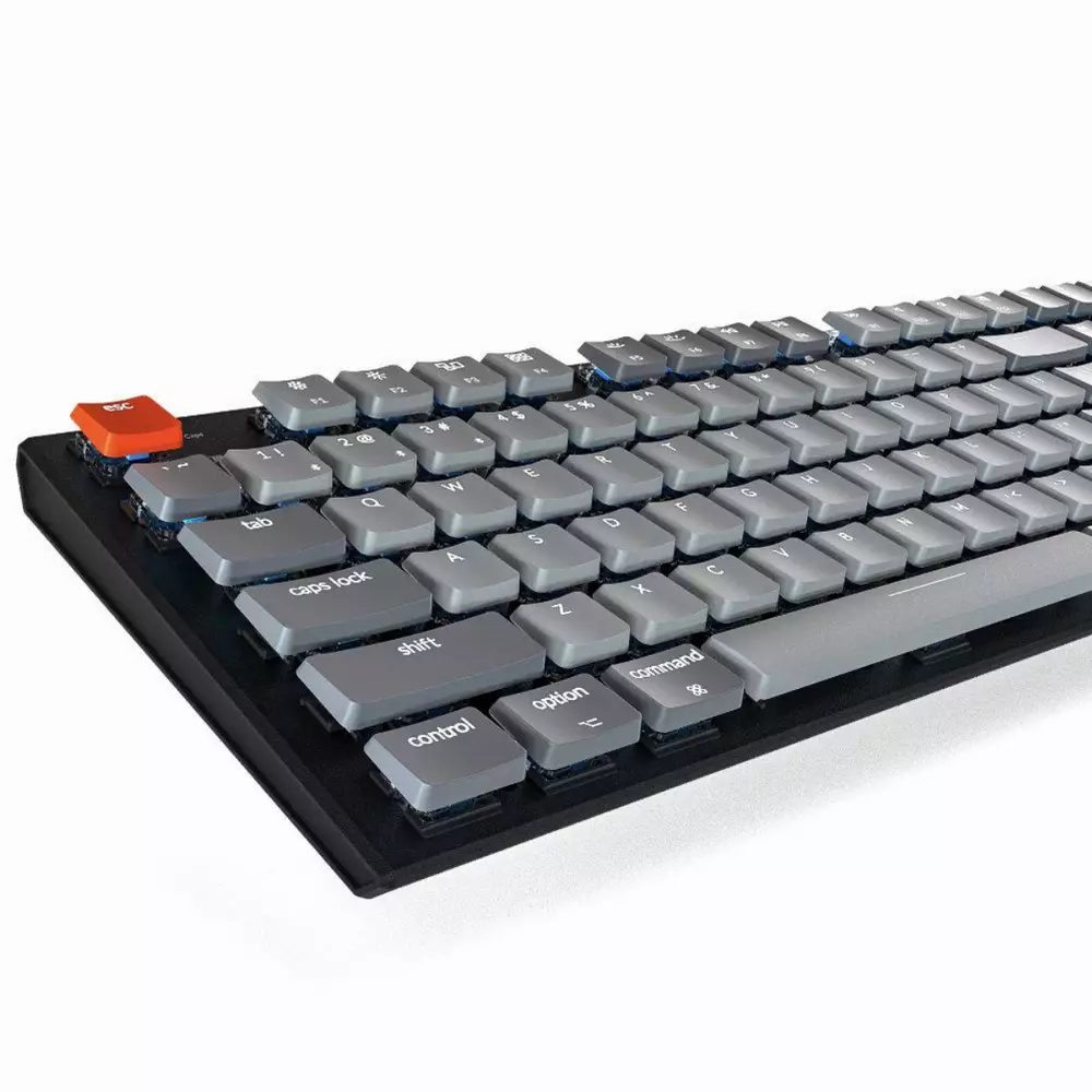 Геймърска Механична клавиатура Keychron K1 TKL Gateron Low Profile Red Switch White LED Gateron Low Profile Red Switch ABS