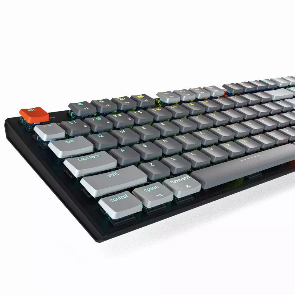 Геймърска Механична клавиатура Keychron K1 TKL Gateron Low Profile Red RGB Switch RGB LED Gateron Low Profile Red RGB Switch ABS
