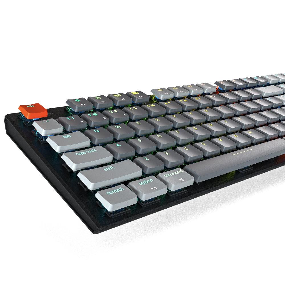 Геймърска Механична клавиатура Keychron K1 TKL Gateron Low Profile Red RGB Switch RGB LED Gateron Low Profile Red RGB Switch ABS