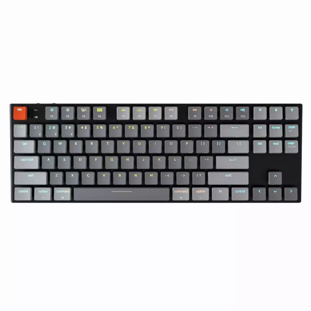 Геймърска Механична клавиатура Keychron K1 TKL Gateron Low Profile Brown RGB Switch RGB LED Gateron Low Profile Red Brown RGB Switch ABS
