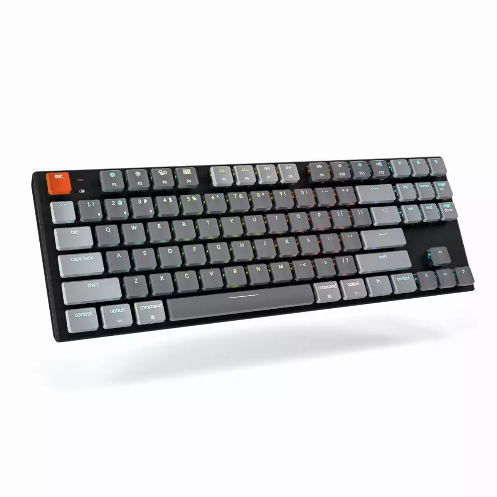 Геймърска Механична клавиатура Keychron K1 TKL Gateron Low Profile Brown RGB Switch RGB LED Gateron Low Profile Red Brown RGB Switch ABS