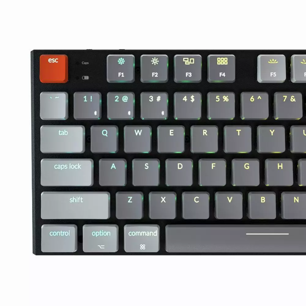 Геймърска Механична клавиатура Keychron K1 TKL Gateron Low Profile Brown RGB Switch RGB LED Gateron Low Profile Red Brown RGB Switch ABS