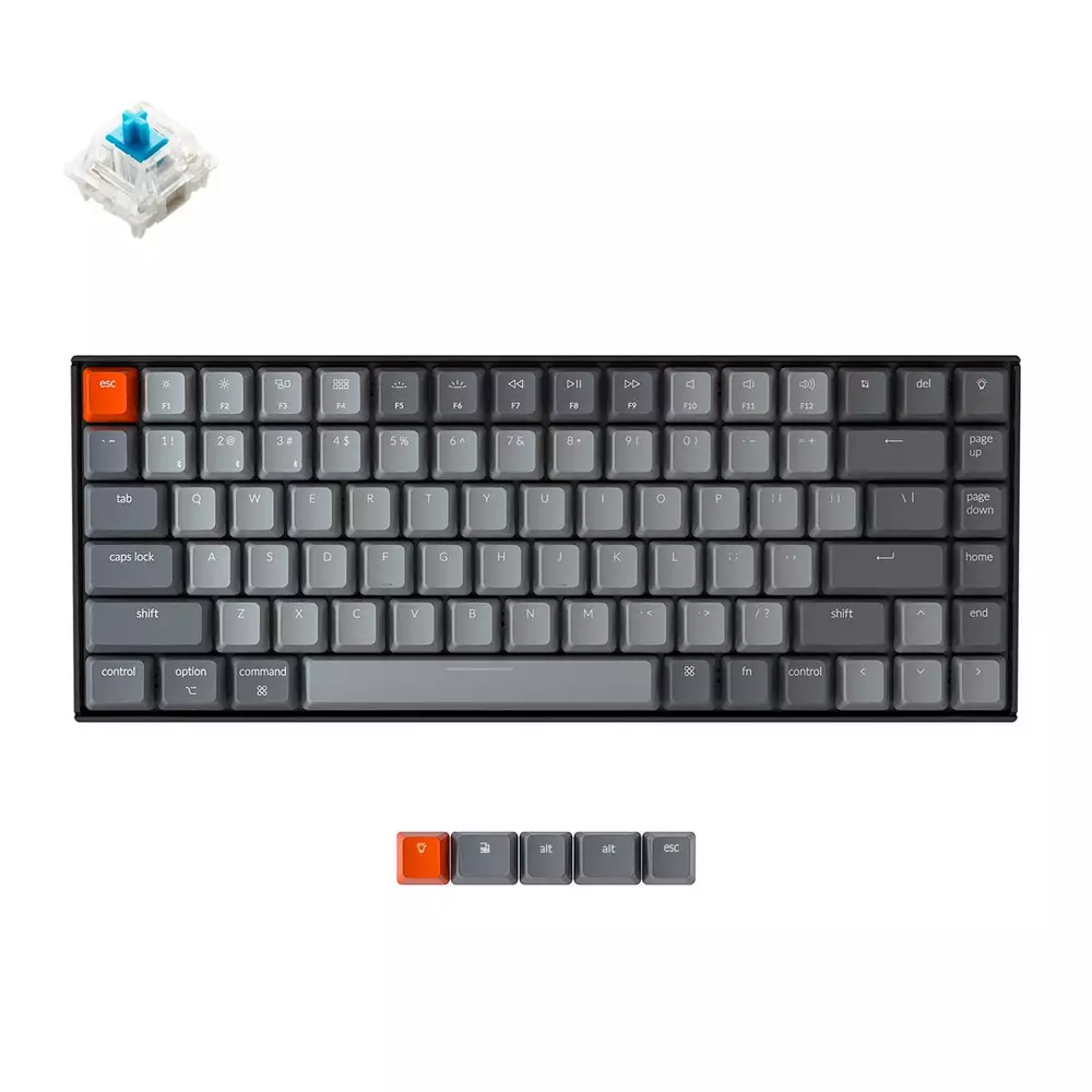 Геймърска Механична клавиатура Keychron K2 Compact Gateron Blue Switch White LED Gateron Blue Switch ABS