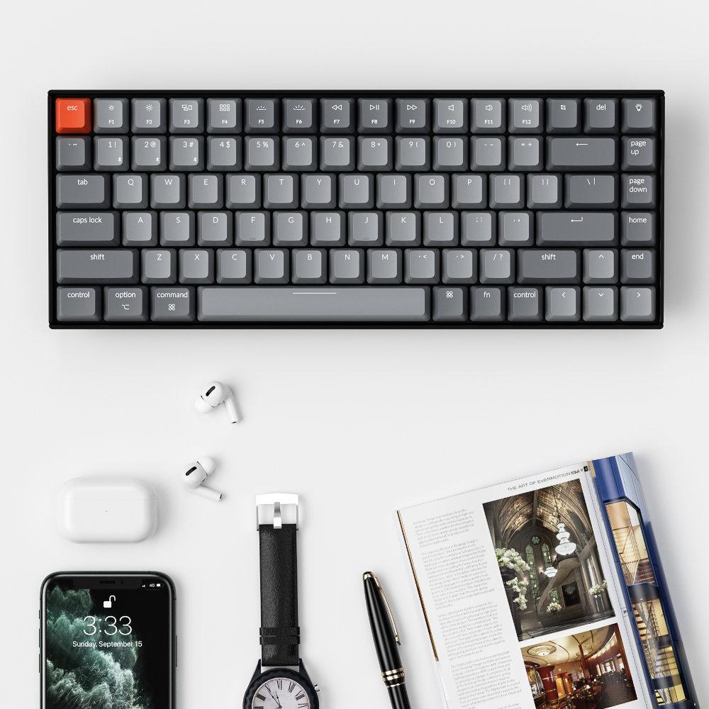Геймърска Механична клавиатура Keychron K2 Compact Gateron Brown Switch White LED Gateron Brown Switch ABS
