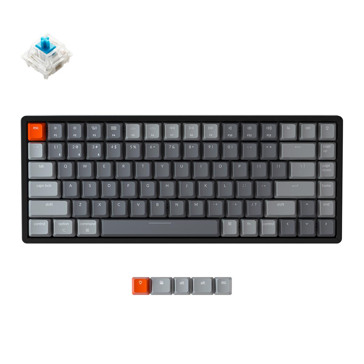 Геймърска Механична клавиатура Keychron K2 Aluminum Compact Gateron Blue Switch RGB LED Gateron Blue Switch ABS