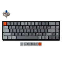 Геймърска Механична клавиатура Keychron K6 Hot-Swappable Aluminum 65% Gateron Blue Switch RGB LED Gateron Blue Switch ABS