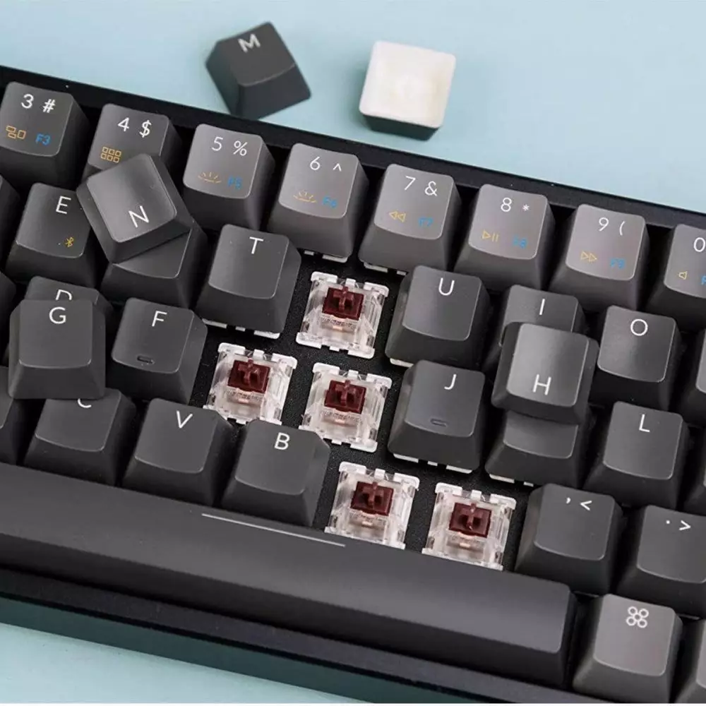 Геймърска Механична клавиатура Keychron K6 Hot-Swappable Aluminum 65% Gateron Brown Switch RGB LED Gateron Brown Switch ABS