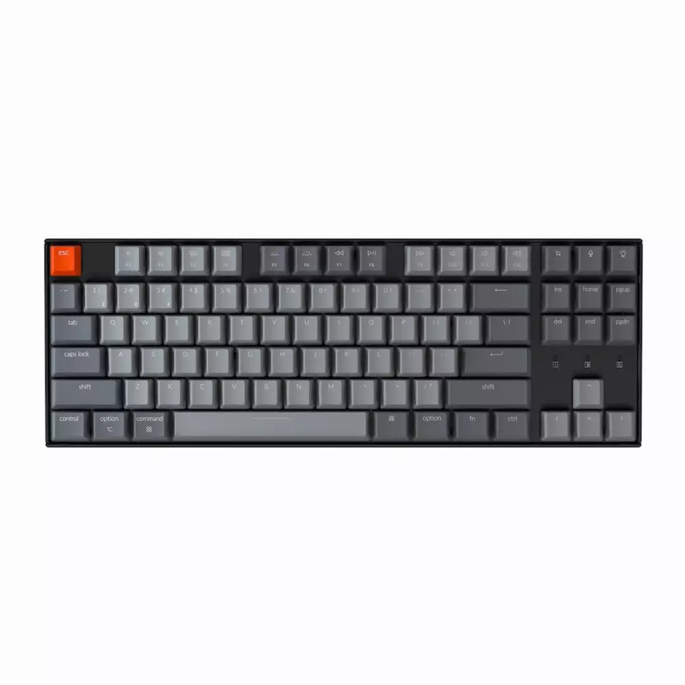 Геймърска Механична клавиатура Keychron K8 Hot-Swappable TKL Gateron Blue Switch White LED Gateron Blue Switch ABS
