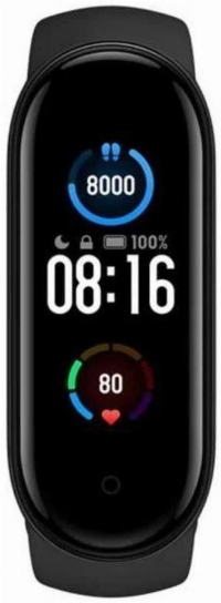 Фитнес гривна Xiaomi Mi Smart Band 6, 1.56", AMOLED дисплей, Черен
