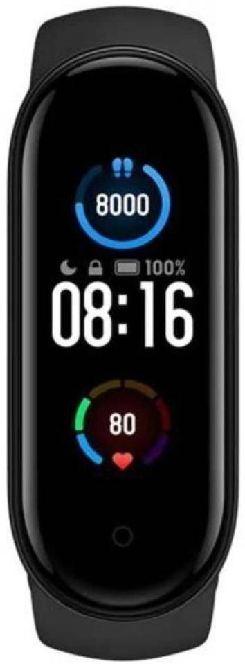 Фитнес гривна Xiaomi Mi Smart Band 6, 1.56", AMOLED дисплей, Черен