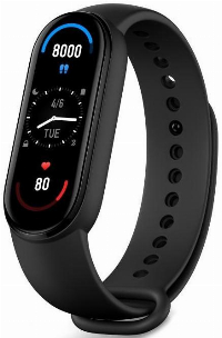 Фитнес гривна Xiaomi Mi Smart Band 6, 1.56", AMOLED дисплей, Черен