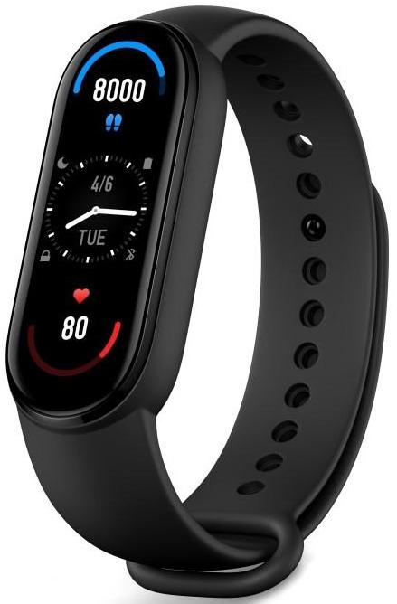 Фитнес гривна Xiaomi Mi Smart Band 6, 1.56", AMOLED дисплей, Черен