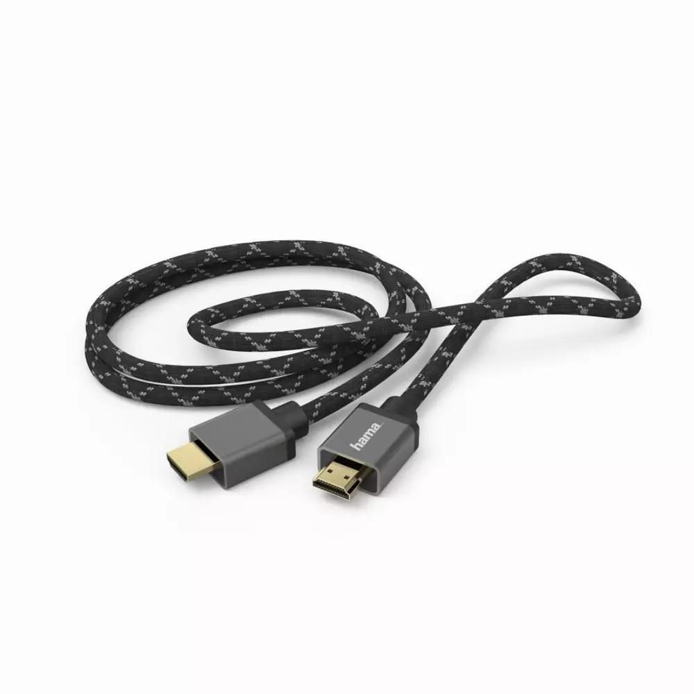 Кабел HAMA Ultra HD HDMI мъжко - HDMI мъжко, 8K, 48GB/s,метал, 3 м, позл. конектори