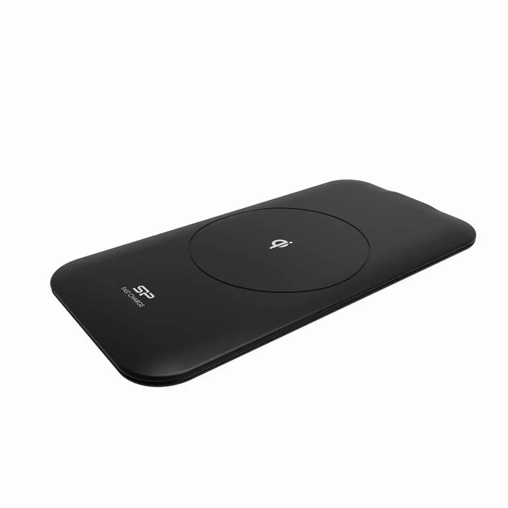 Безжично зарядно устройство Silicon Power QI210, Qi, 7.5/10W, Черно